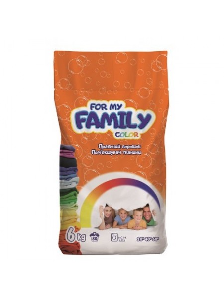 Стиральный порошок For my Family колор 6 кг (пакет) (80 стирок)