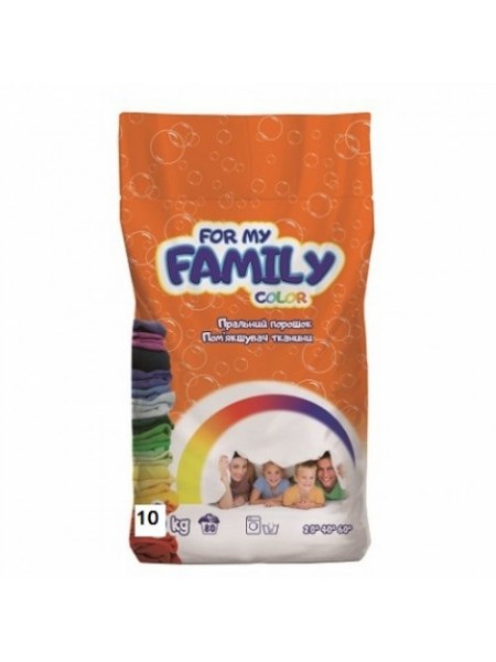 Стиральный порошок For my Family колор 10 кг (пакет) (133 стирки)