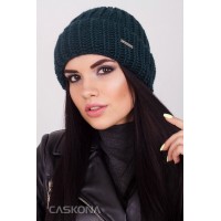 Современная шапка CASKONA DONNA темно-зеленый (CS 111011)