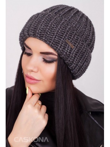 Современная шапка CASKONA DONNA серый (CS 111002)
