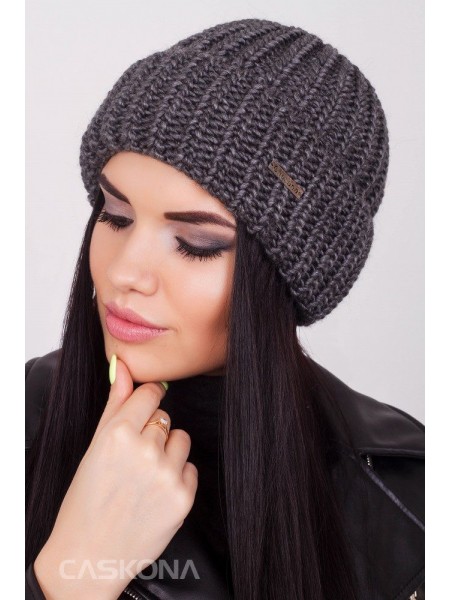 Современная шапка CASKONA DONNA серый (CS 111002)
