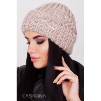Современная шапка CASKONA DONNA беж (CS 111007)