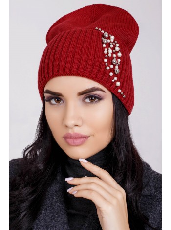 Зимняя шапка CASKONA SALLY FLIP UNI бордо (CS 122420)